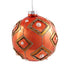 120 mm Pearl Ball Ornament - Orange/Gold