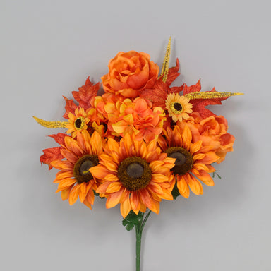 Sunflower/Hydrangea/Peony Bush - Orange/Rust