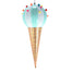 26 in Ice Cream Cone Ornament - Blue