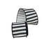 4 in Taffeta Stripes Ribbon - Black/White