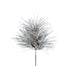 Flocked Long Needle Pine Spray w/Cedar, Berries & Cones - Green