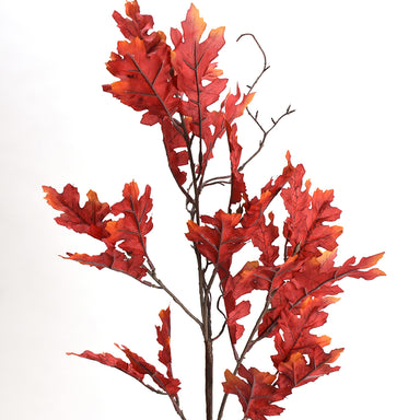 Fall Oak Leaf Spray - Blaze Orange
