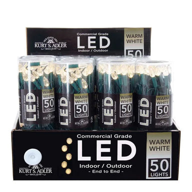 50 Light C3 Diamond LED Green Wire Light Set