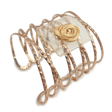 Nina Flower Cuff - Rose Gold