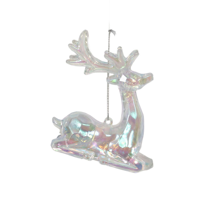 Acrylic Iridescent Sitting Deer