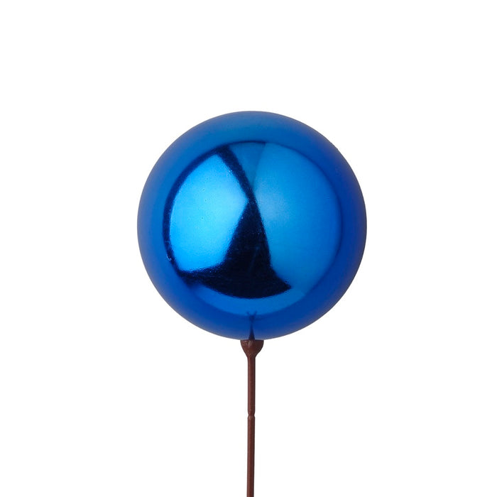 80 Mm Plastic Ball on 18" Pick - Shiny Royal