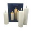 3 Piece Pillar Candle Set - White