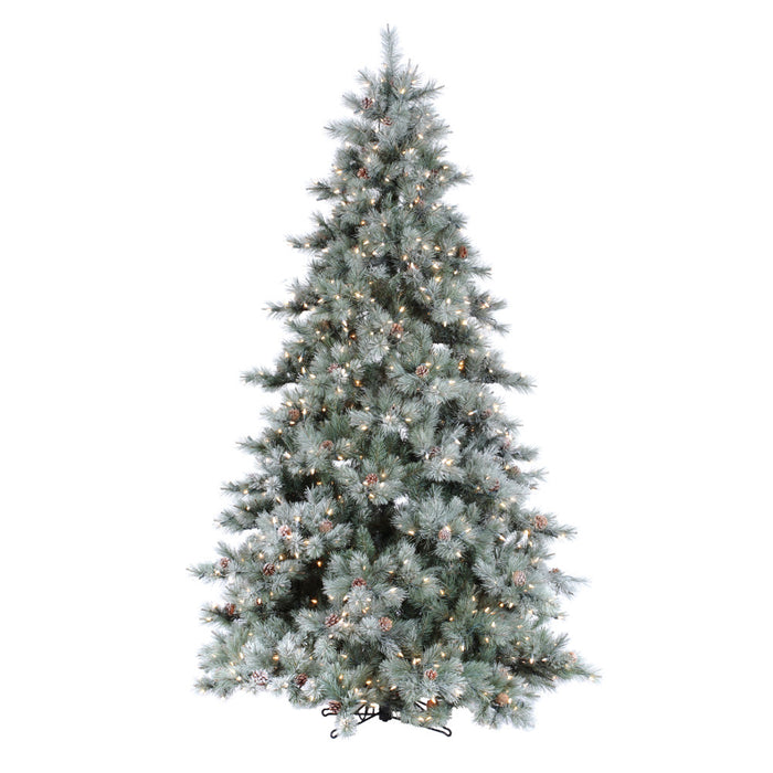 9 ft Iced Aspen Layered Tree