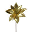 12 in Sequin Poinsettia Stem - Gold