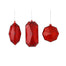 Plastic Jewel Ornament w/Hanger - Red