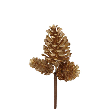 11" Metallic Pinecone Pick 3pcs