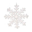 36 In Flat Foam Snowflake Ornament - White
