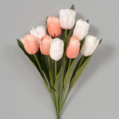 19 in Polyester/Satin Mixed Tulip Bush