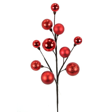 18 in Mixed Mm Ball Spray - Red