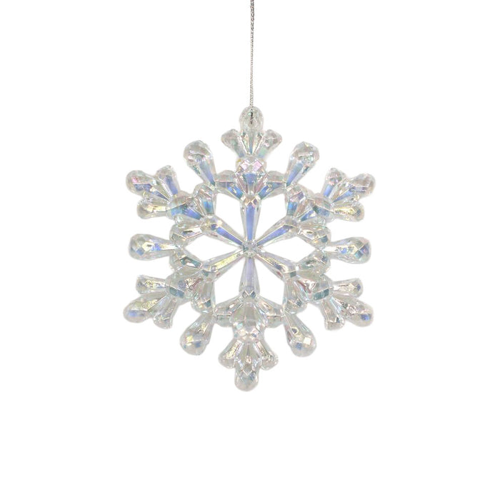4.75" Acrylic Iridescent Snowflake Ornament