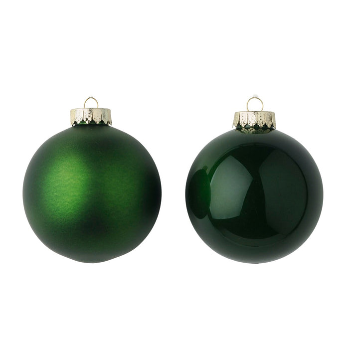 100 Mm Shiny/Matte Ball Ornament - Green
