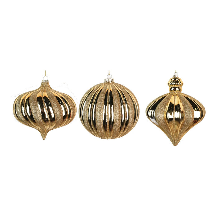Holiday Trio Ornament - Gold