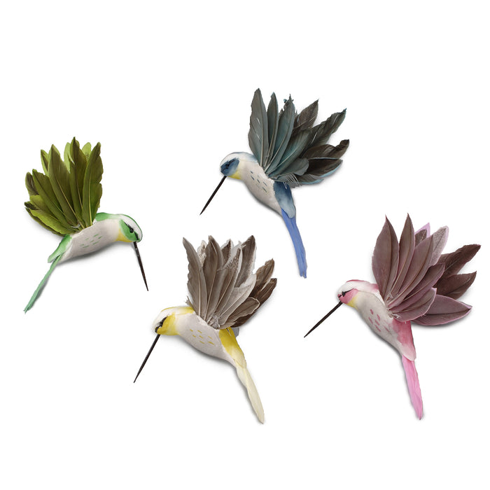 4 1/2" Styro/Feather Hummingbird w/Wire