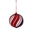 5 in Swirl Ball Ornament - Red/White/Pink
