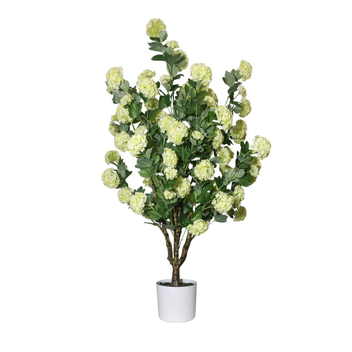 45 in Polyester Snowball Tree - Light Green