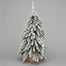 Vinyl Flocked New Mini Pine Tree w/Burlap Base