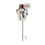 31 3/4 in Metal Snowman Stake w/'Welcome' Sign