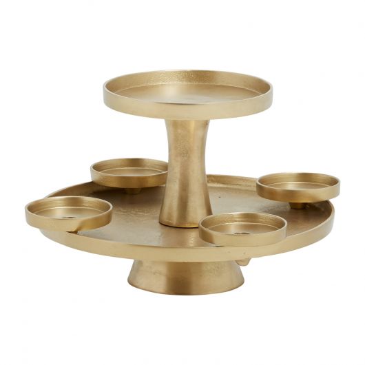 15.5" Argyle Candleholder - Gold