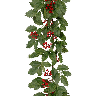 66" Polyester Holly/Berries Garland