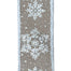 2.5 in Snowflake w/Fur Edge Ribbon - Natural/White
