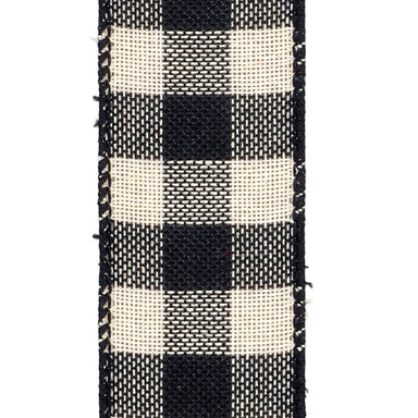 Fall Plaid Ribbon - Black/Cream