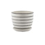 4" Small White Ribbed Pot w/Saucer