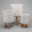 Medium Fibre Clay Dimpled Pot w/Legs
