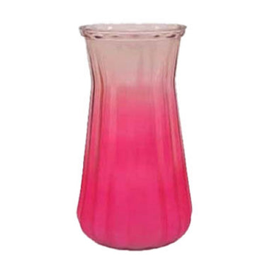 8.75 in Ombre Pink Zoe Glass Vase