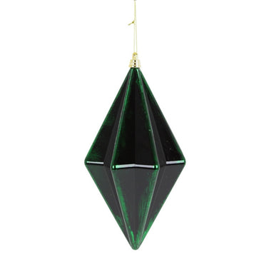 10 in Drop Ornament - Green/Black