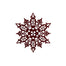 24 in Jewel Flock Snowflake Ornament - Burgundy