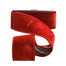 2.5 in Velvet Nutcracker Ribbon w/Plaid Backing - Red