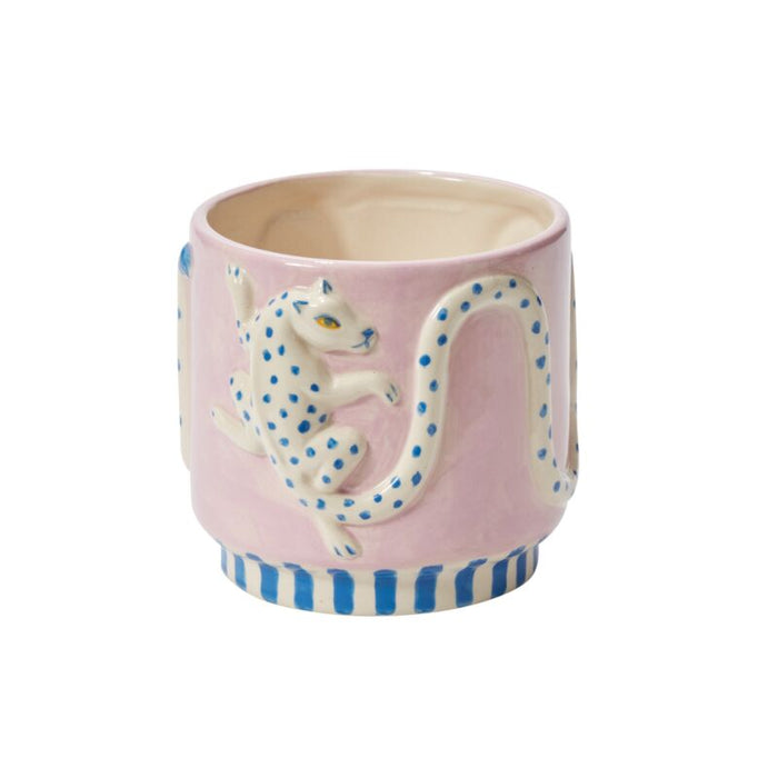 5.25 in Wild Tails Pot - Leopard