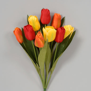 19 in Polyester/Satin Mixed Tulip Bush