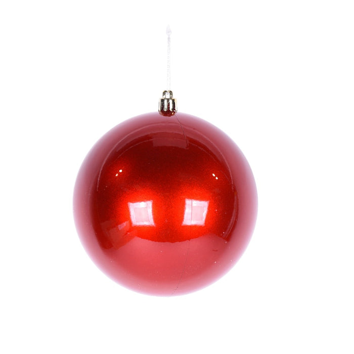 250 Mm Plastic Ball Ornament - Candy Apple Red