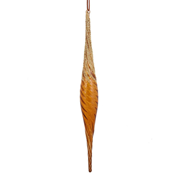 16 in Icicle Ornament - Amber