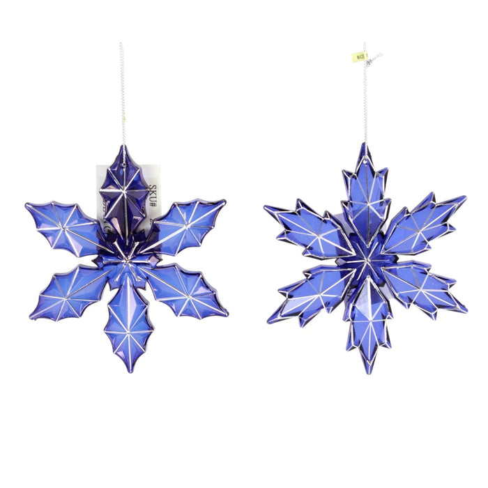 4.75 in Acrylic Snowflake Ornament - Blue