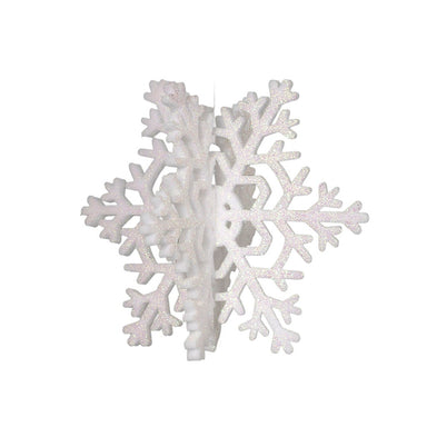 Foam 3D Snowflake Ornament w/Hanger - Snow