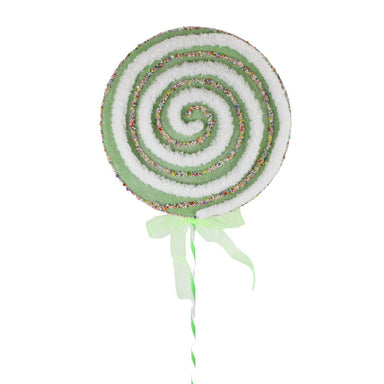 27.25 in Lollipop Stem Ornament - Green/White