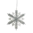 6.25 in Acrylic Jewel Snowflake Ornament - Silver/Clear