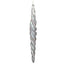 12" Glass Iridescent Icicle Ornament - Grey