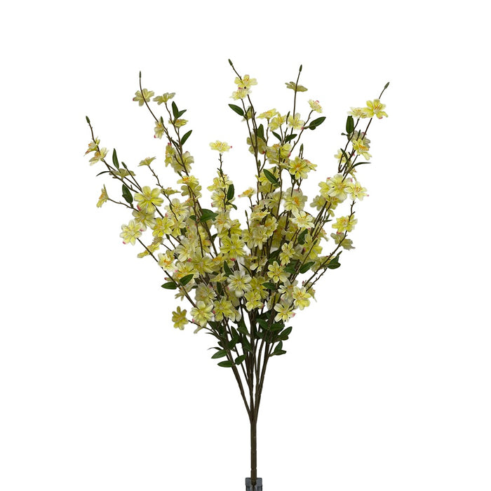 32 in Polyester Blossom Bush - Yellow
