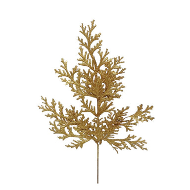 21 in Glitter Flat Cedar Spray - Gold