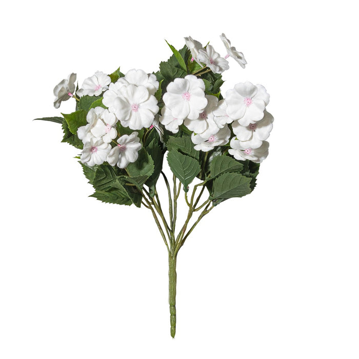 15 in Impatiens Bush - White