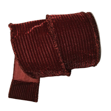 4 in Luminous Tinsel Metal Ribbon - Red