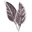 Gleaming Leaves w/Rhinestone - Silver